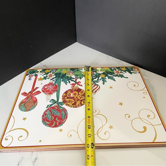 SET of 2 'Twas the Night Ornament Hard Mats by Williams Sonoma - Picture 4 of 8